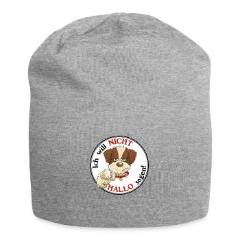 Hallo1 1 - Jersey-Beanie - Grau meliert - Vorne