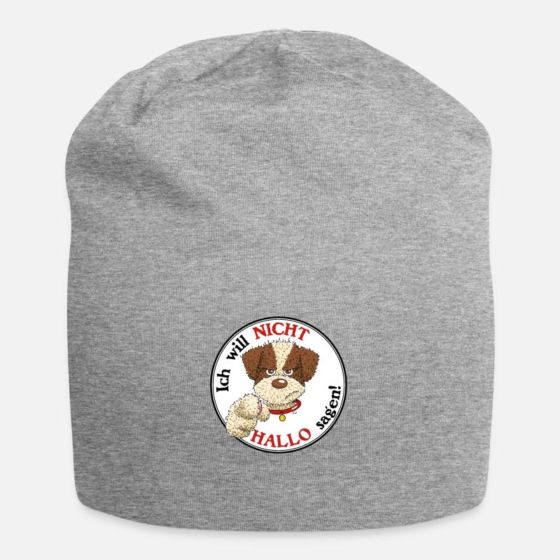 Hallo1 1 - Jersey-Beanie - Grau meliert