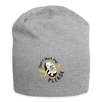 Ne me blesse pas - Bonnet en jersey - gris chiné - Devant