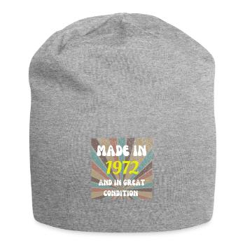 Made In 1972 Funny 50th Birthday Gifts - Jersey Beanie - heather grey - Front