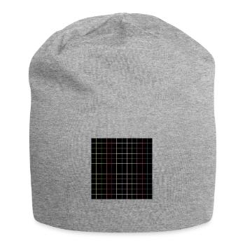 Lignes verticales et horizontales - Bonnet en jersey - gris chiné - Devant