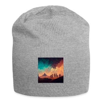 Ki-generated painting - Jersey Beanie - heather grey - Front