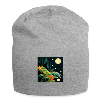 Gecko au clair de lune - Bonnet en jersey - gris chiné - Devant