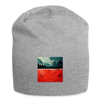 red sky forest - Bonnet en jersey - gris chiné - Devant