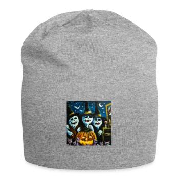 le bal des citrouilles - Bonnet en jersey - gris chiné - Devant