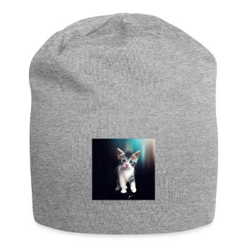cute cat - Jersey-Beanie - Grau meliert - Vorne