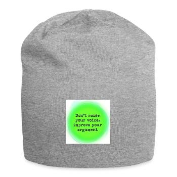 Improve your argument - Jersey Beanie - heather grey - Front