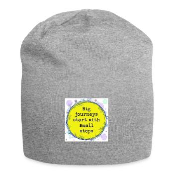 Small steps - Jersey Beanie - heather grey - Front