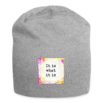 It is what it is - Jersey Beanie - heather grey - Front