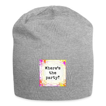 Where's the party - Jersey Beanie - heather grey - Front