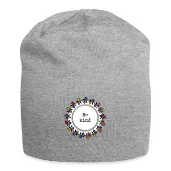 Be kind - Jersey Beanie - heather grey - Front