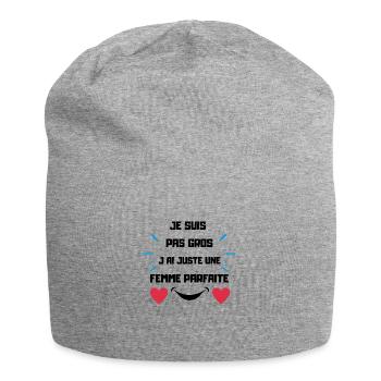 je suis pas gros j ai juste une femme - Bonnet en jersey - gris chiné - Devant