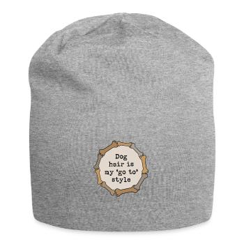Dog hair is my style - Jersey Beanie - heather grey - Front
