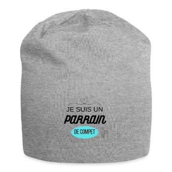 je suis un parrain de compet - Bonnet en jersey - gris chiné - Devant