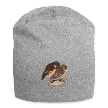 Owl - Jersey Beanie - heather grey - Front