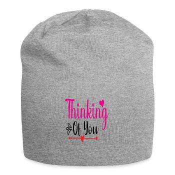 Thinking of you - Jersey-Beanie - Grau meliert - Vorne