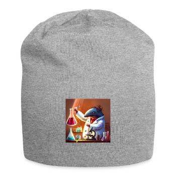Mad dolphin scientist experimenting - Jersey Beanie - heather grey - Front
