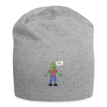 Zombie Brains and makeup - Jersey Beanie - heather grey - Front