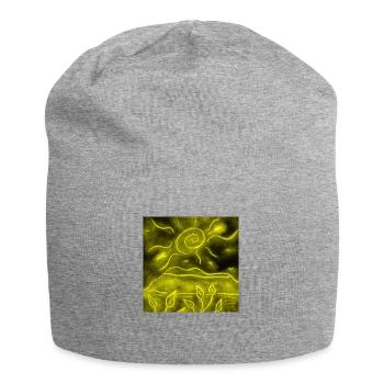 PAYSAGE NOCTURNE JAUNE - Bonnet en jersey - gris chiné - Devant
