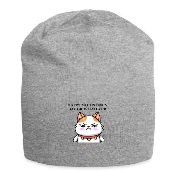 Chat agacé Drôle Idée cadeau de Saint-Valentin - Bonnet en jersey - gris chiné - Devant