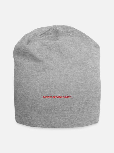 REMOVE BEFORE FLIGHT - Jersey-Beanie - Grau meliert