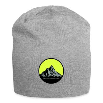 Montagnes - Bonnet en jersey - gris chiné - Devant