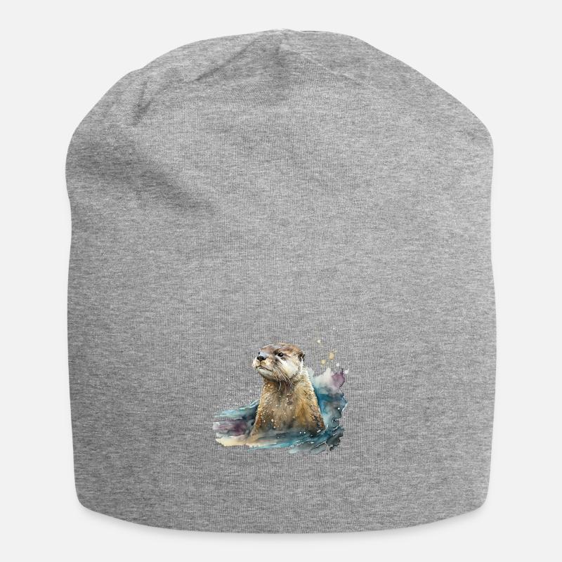 Loutre - Bonnet en jersey - gris chiné