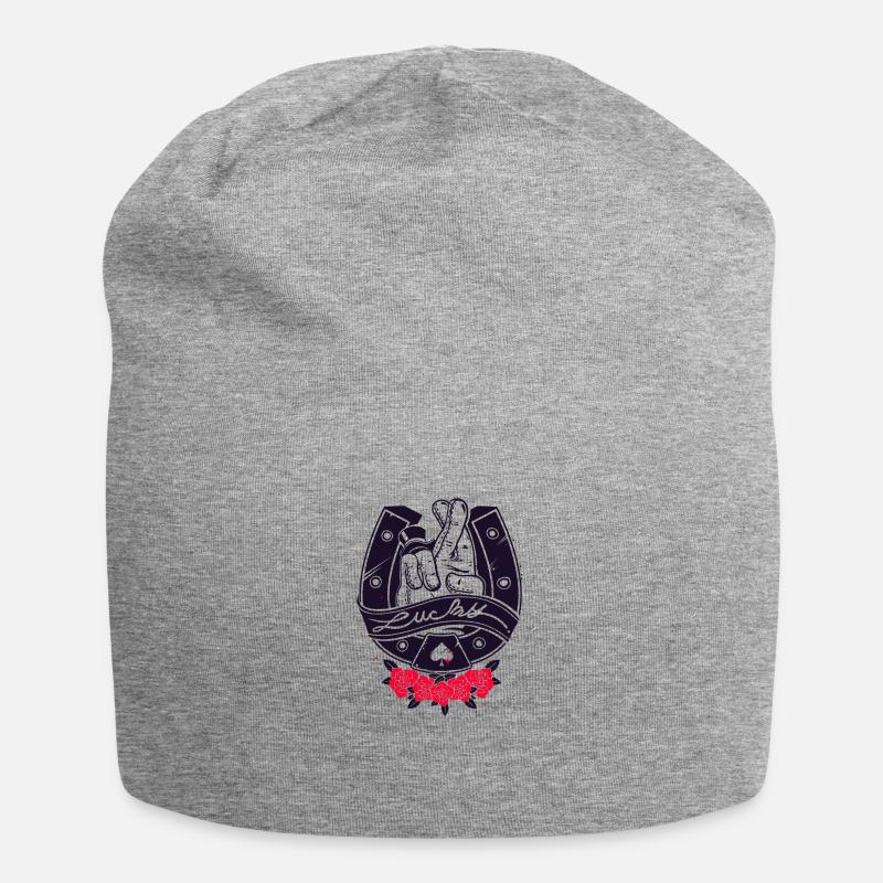 LUCKY - Jersey Beanie - heather grey