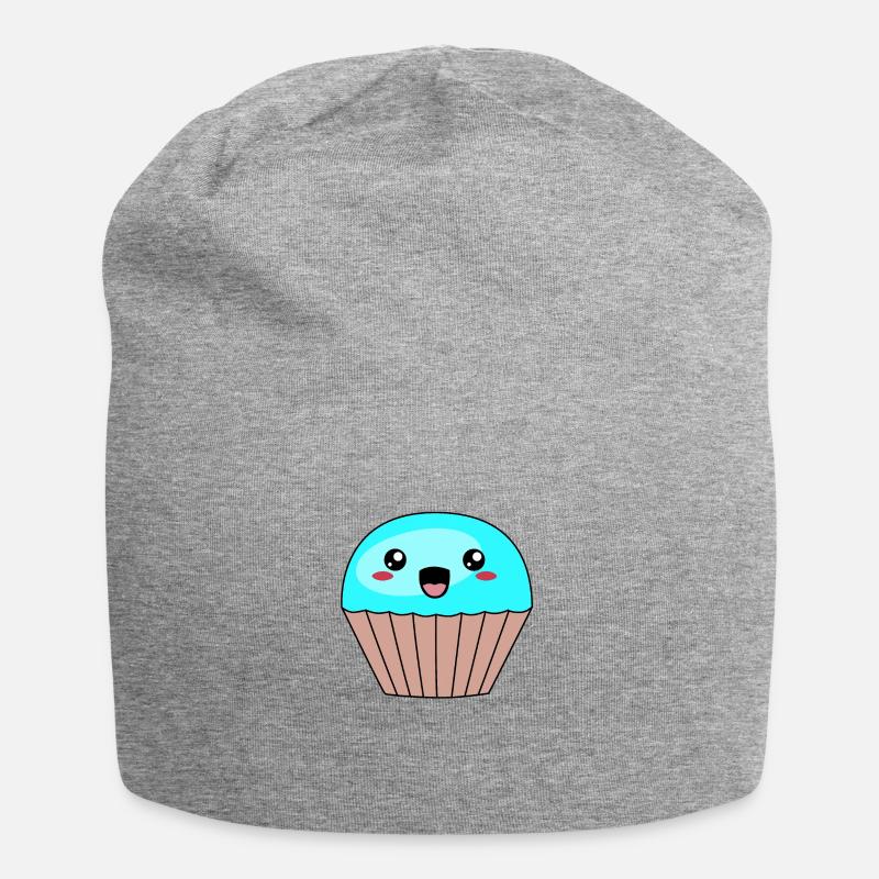 Muffin bleu doux - Bonnet en jersey - gris chiné