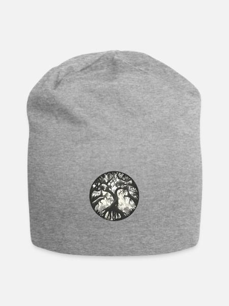 Wald voller Bäume - Nature Art - Jersey-Beanie - Grau meliert