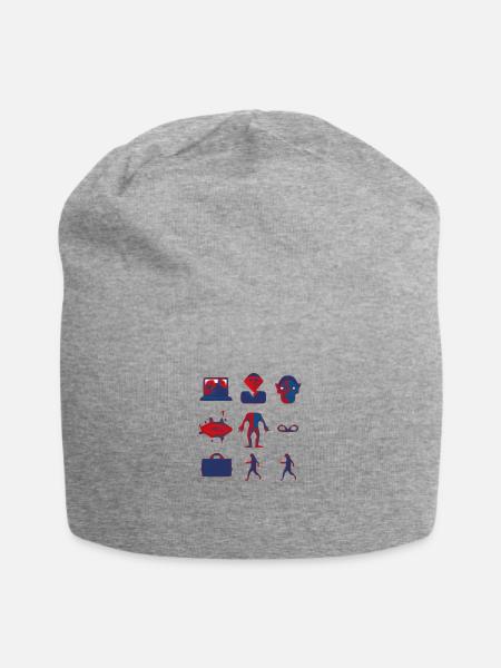 Dracula - Jersey-Beanie - Grau meliert