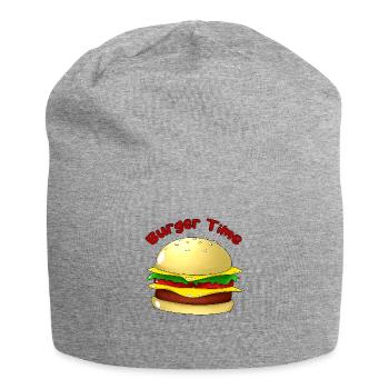 Burger Time - Jersey Beanie - heather grey - Front