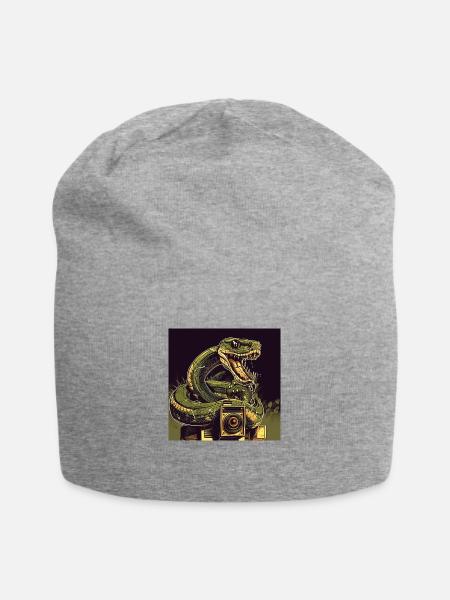 Sag "cheese" Schlange - Jersey-Beanie - Grau meliert