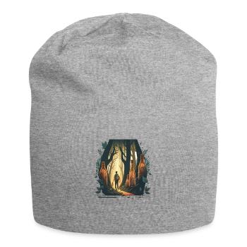Wanderer im Wald voll mit Bier - Jersey-Beanie - Grau meliert - Vorne