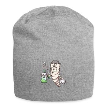 Funny Cartoon Joint With Bong - Jersey Beanie - heather grey - Front