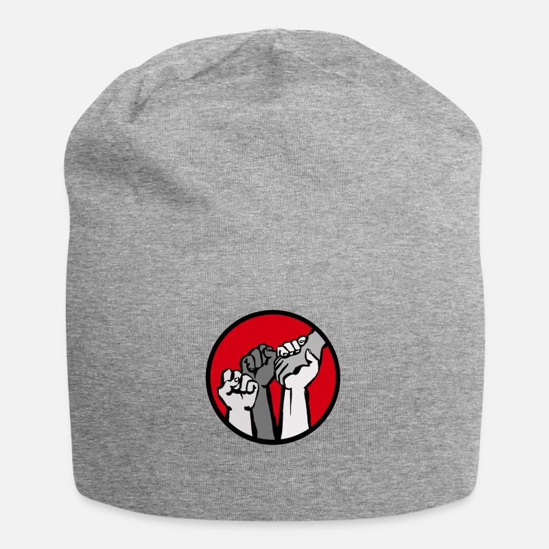 fists3c - Jersey Beanie - heather grey