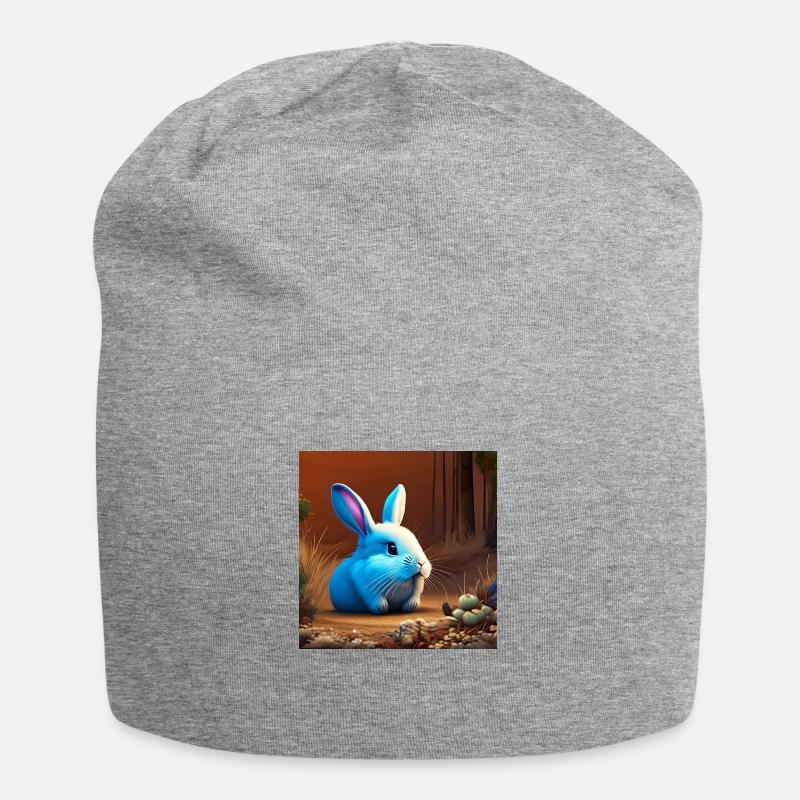 Lapin mignon dans la grotte - Bonnet en jersey - gris chiné