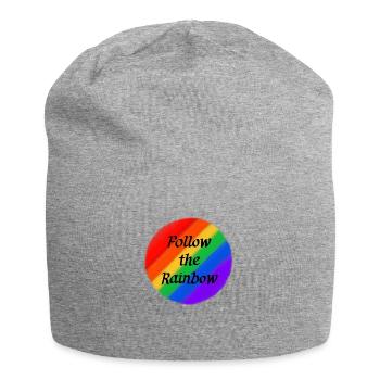 Follow the rainbow - Jersey Beanie - heather grey - Front