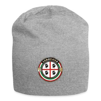 Emblem Sardiniens - Jersey-Beanie - Grau meliert - Vorne