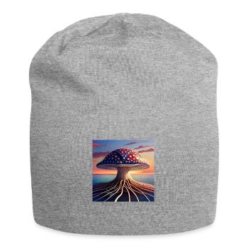 Mushroom Comic - Jersey-Beanie - Grau meliert - Vorne