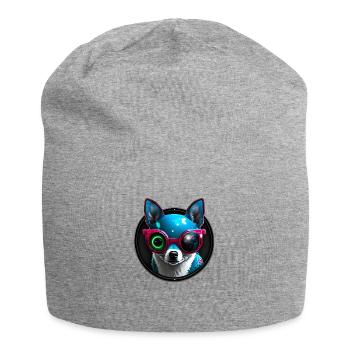Néon futuriste Chihuahua - Bonnet en jersey - gris chiné - Devant