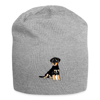 Doberman chiot chien Doberman Doberman dresseur de doberman - Bonnet en jersey - gris chiné - Devant