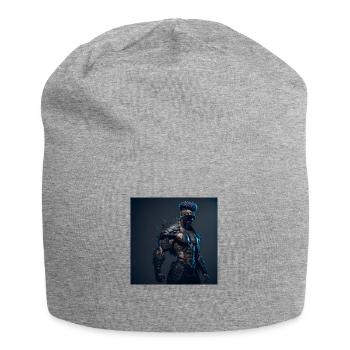 Future Cyberpunkt Warrior - Jersey Beanie - heather grey - Front