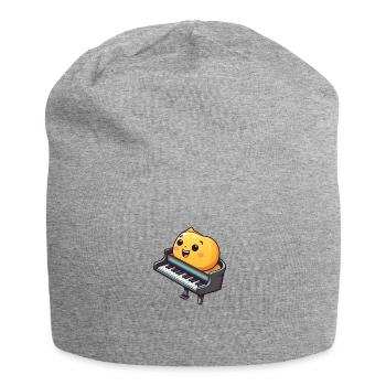 Klavier im Comic Stil - Jersey-Beanie - Grau meliert - Vorne