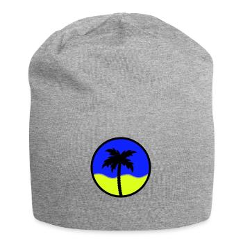 palmier - Bonnet en jersey - gris chiné - Devant