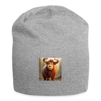young bison - Jersey Beanie - heather grey - Front