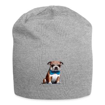 Bulldog Dog Owner Dogs Dog Owner Dog - Jersey Beanie - heather grey - Front