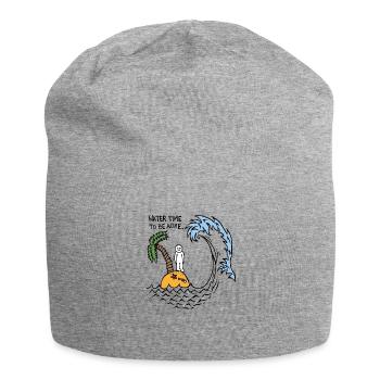 Water Time To Be Alive - Jersey Beanie - heather grey - Front