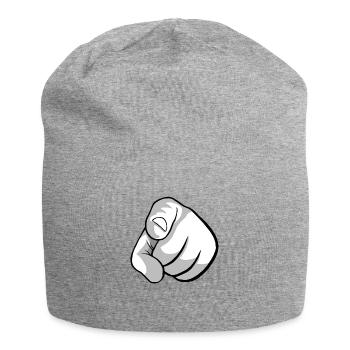 Index - Bonnet en jersey - gris chiné - Devant