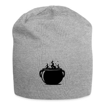 Kessel Magisch Hexe Halloween - Jersey-Beanie - Grau meliert - Vorne